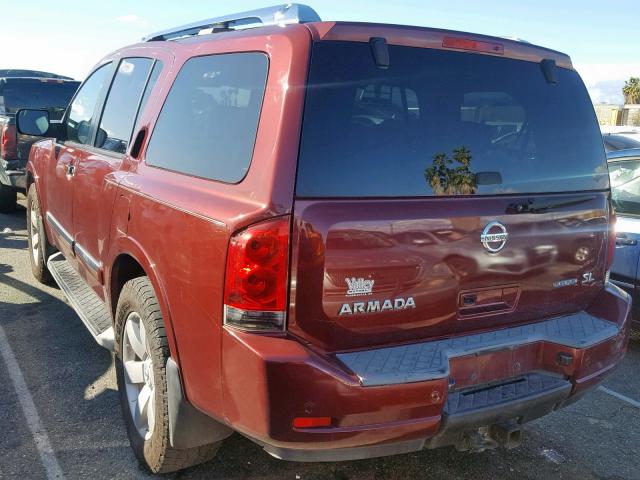 5N1BA0ND6BN602890 - 2011 NISSAN ARMADA SV MAROON photo 3