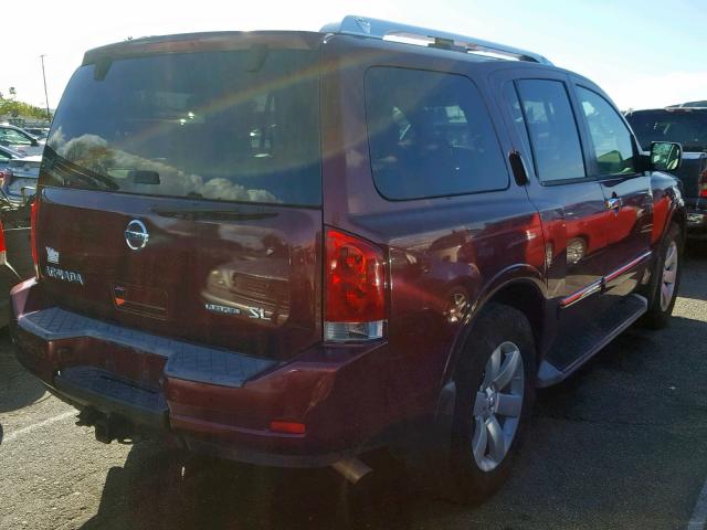 5N1BA0ND6BN602890 - 2011 NISSAN ARMADA SV MAROON photo 4