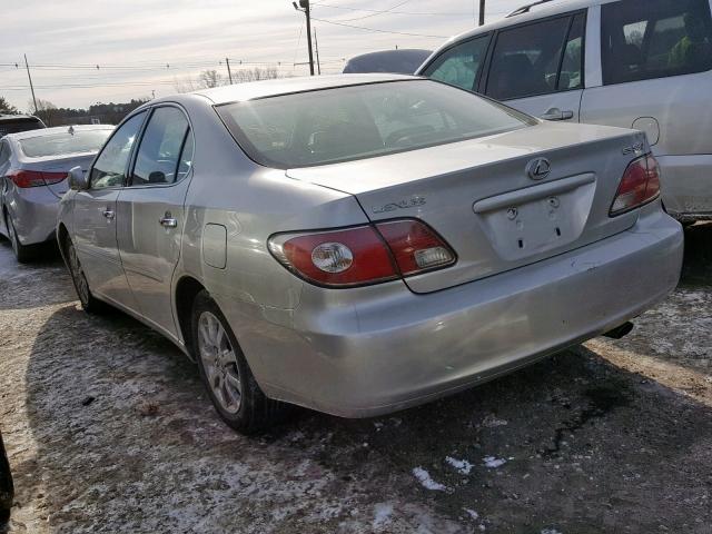 JTHBA30G140002395 - 2004 LEXUS ES 330 SILVER photo 3