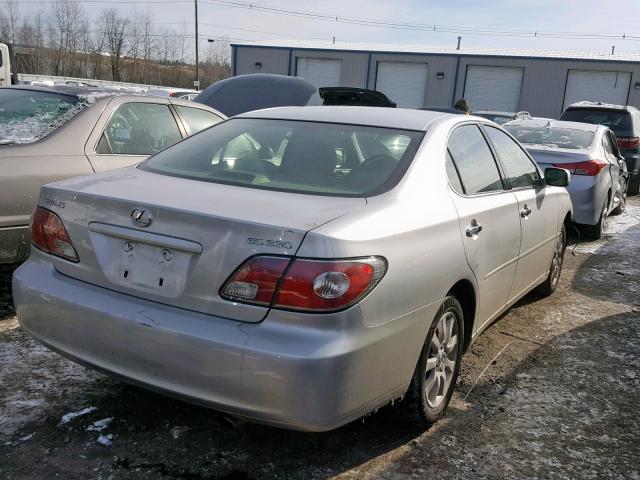 JTHBA30G140002395 - 2004 LEXUS ES 330 SILVER photo 4