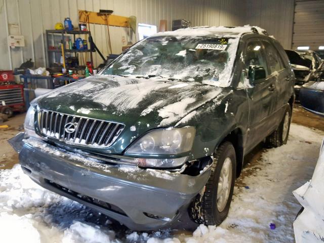 JT6HF10UXY0163557 - 2000 LEXUS RX 300 GREEN photo 2