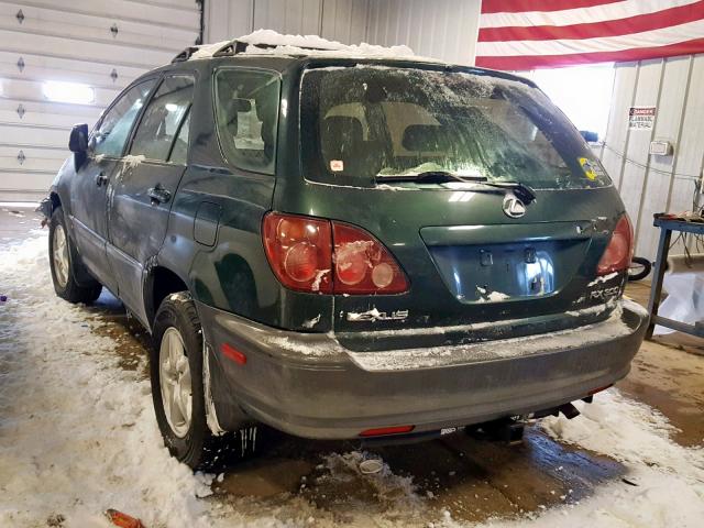 JT6HF10UXY0163557 - 2000 LEXUS RX 300 GREEN photo 3