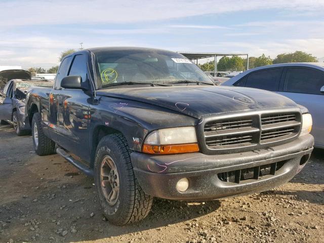 1B7GL22X6YS681115 - 2000 DODGE DAKOTA BLACK photo 1