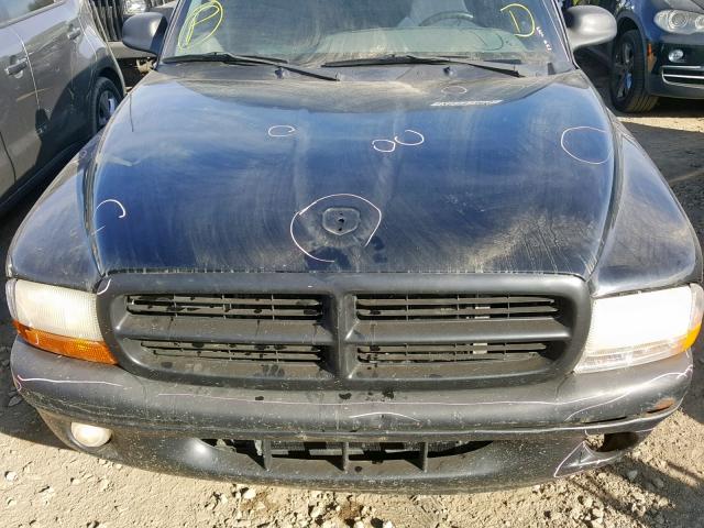 1B7GL22X6YS681115 - 2000 DODGE DAKOTA BLACK photo 10