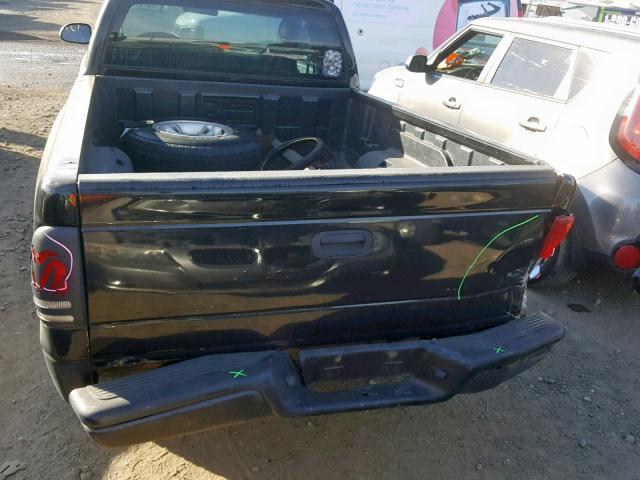 1B7GL22X6YS681115 - 2000 DODGE DAKOTA BLACK photo 6