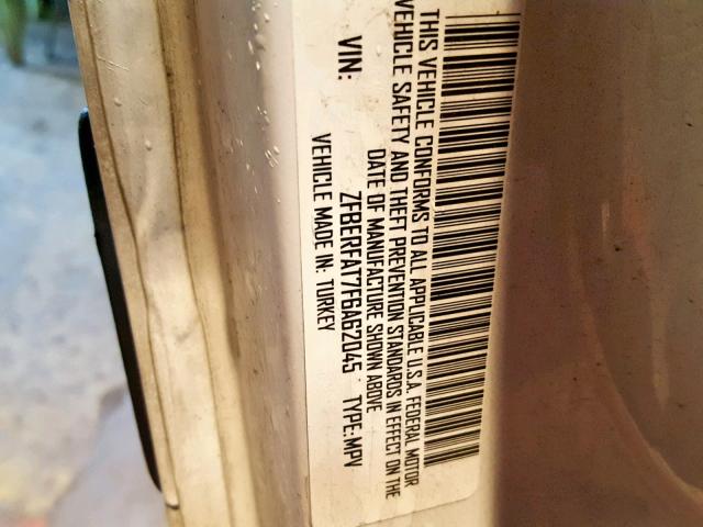 ZFBERFAT7F6A62045 - 2015 RAM PROMASTER 白色 照片 10