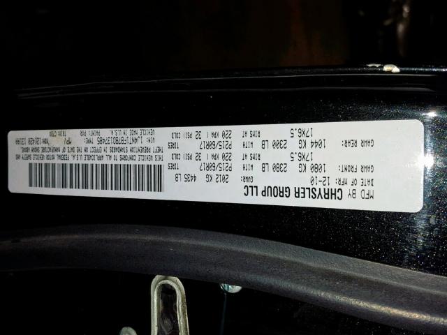 1J4NT1FB7BD137485 - 2011 JEEP COMPASS SP შავი ფოტო 10