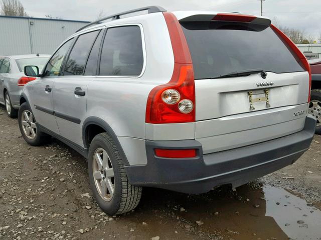 YV1CY59H741124496 - 2004 VOLVO XC90 SILVER photo 3