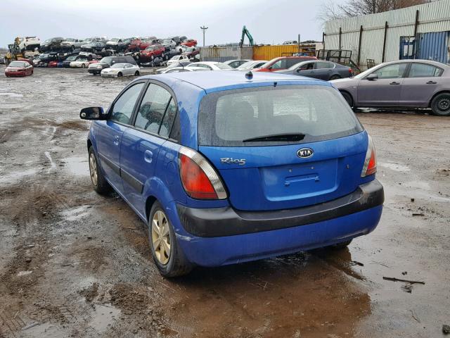 KNADE163076217806 - 2007 KIA RIO 5 SX BLUE photo 3