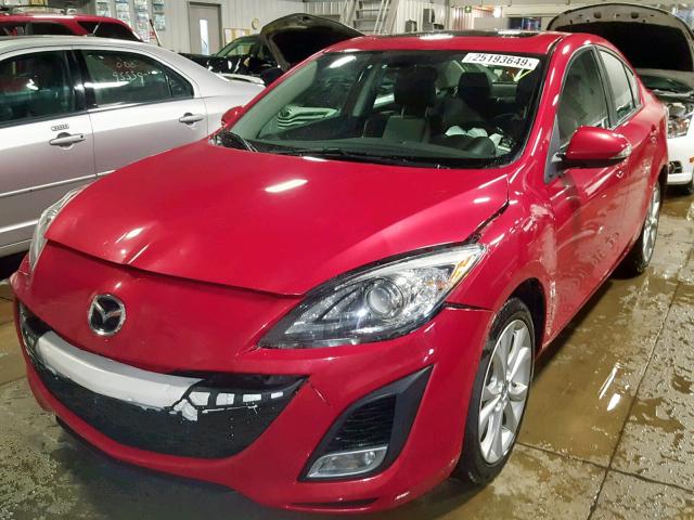 JM1BL1S56A1208426 - 2010 MAZDA 3 S RED photo 2