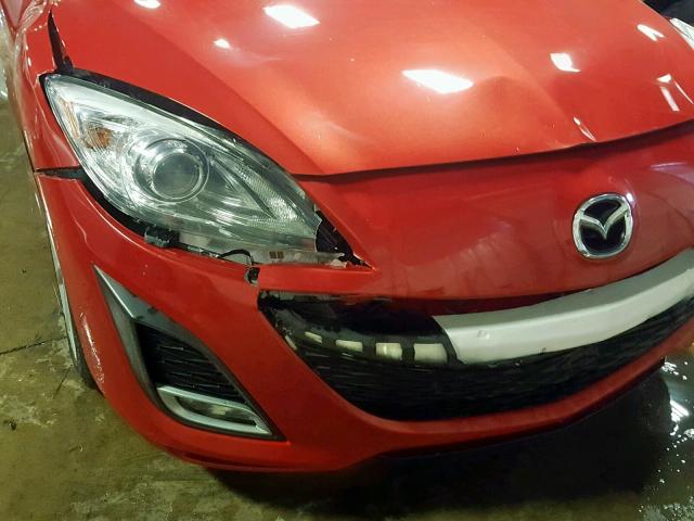 JM1BL1S56A1208426 - 2010 MAZDA 3 S RED photo 9