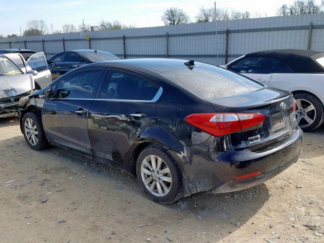 KNAFX4A89F5307080 - 2015 KIA FORTE EX BLACK photo 3