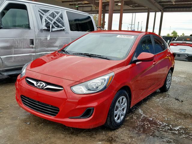 KMHCT4AE1CU245730 - 2012 HYUNDAI ACCENT GLS RED photo 2