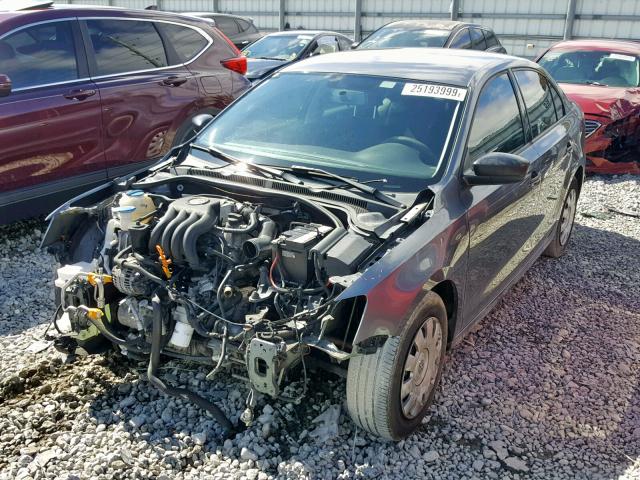 3VW1K7AJ6BM055855 - 2011 VOLKSWAGEN JETTA BASE GRAY photo 2