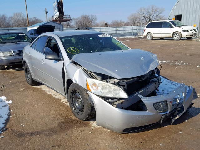 1G2ZF55B064235730 - 2006 PONTIAC G6 SE SILVER photo 1