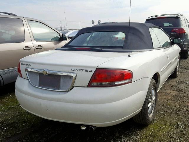 1C3EL65R22N103664 - 2002 CHRYSLER SEBRING LI WHITE photo 4