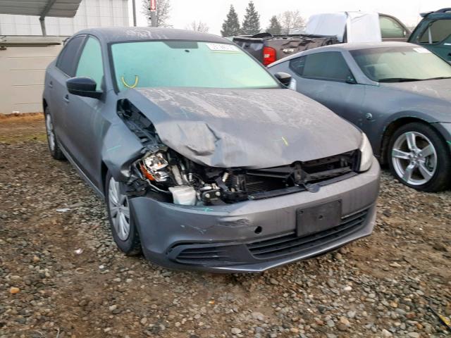 3VW2K7AJXCM425114 - 2012 VOLKSWAGEN JETTA BASE GRAY photo 1