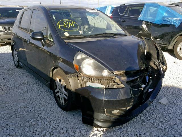 JHMGD38658S005643 - 2008 HONDA FIT SPORT BLACK photo 1