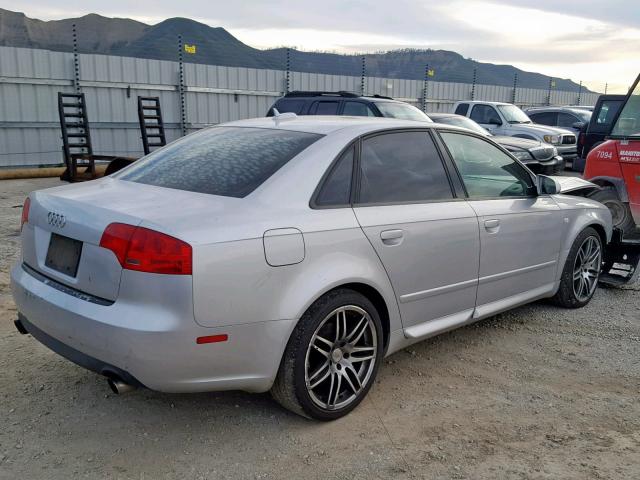 WAUAF78E05A546016 - 2005 AUDI A4 2.0T SILVER photo 4
