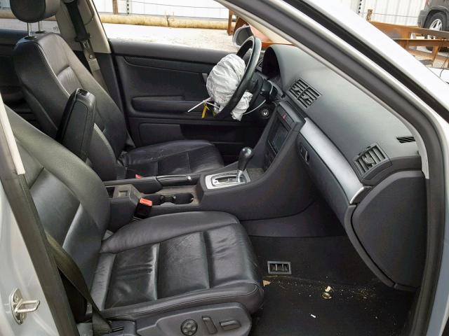 WAUAF78E05A546016 - 2005 AUDI A4 2.0T SILVER photo 5