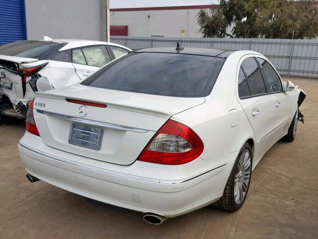 WDBUF56X97B165057 - 2007 MERCEDES-BENZ E 350 WHITE photo 4