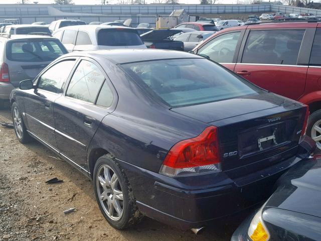 YV1RS592252445171 - 2005 VOLVO S60 2.5T BLUE photo 3