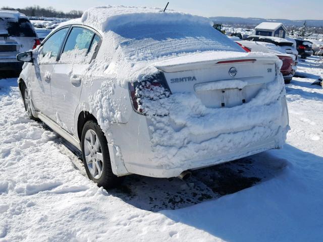 3N1AB6AP1AL711355 - 2010 NISSAN SENTRA 2.0 WHITE photo 3