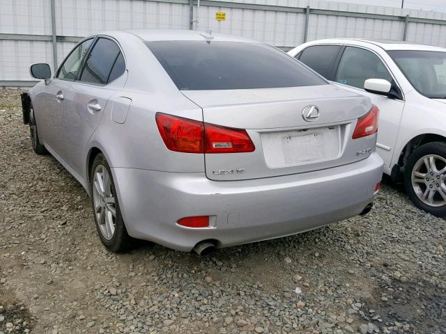 JTHBK262275048506 - 2007 LEXUS IS 250 SILVER photo 3