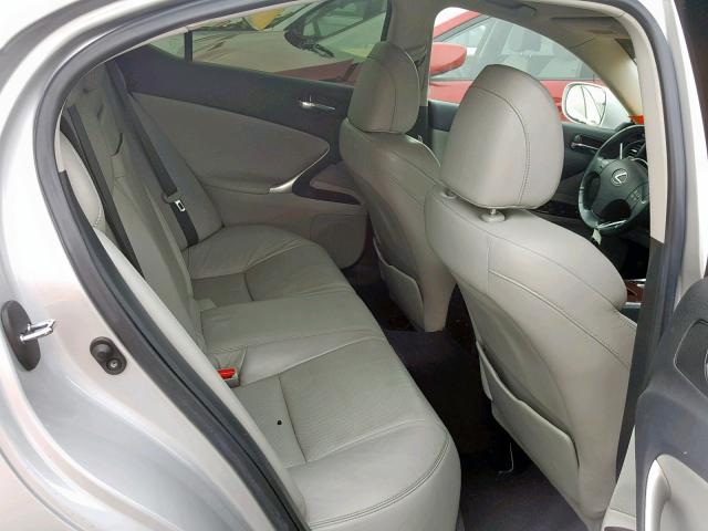 JTHBK262275048506 - 2007 LEXUS IS 250 SILVER photo 6