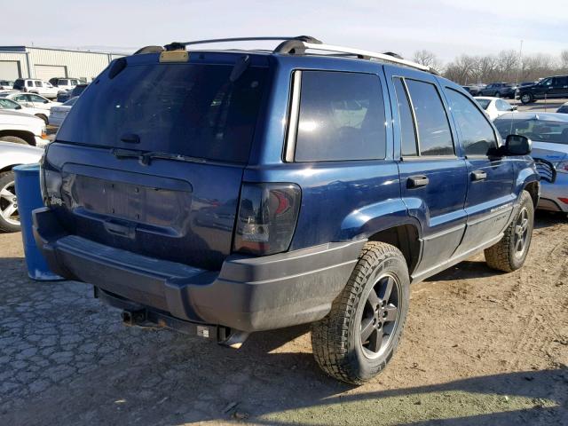 1J4GW48S24C161216 - 2004 JEEP GRAND CHER BLUE photo 4