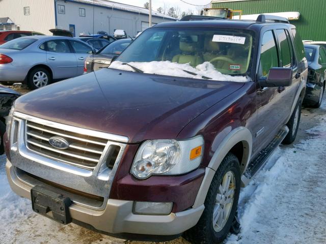 1FMEU74E26UB16581 - 2006 FORD EXPLORER E MAROON photo 2