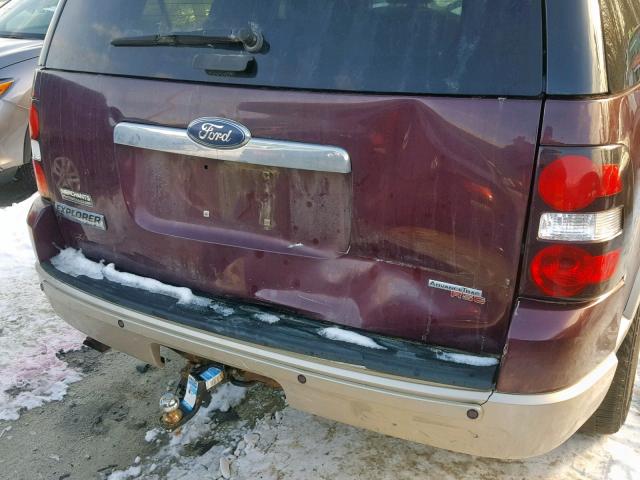 1FMEU74E26UB16581 - 2006 FORD EXPLORER E MAROON photo 9