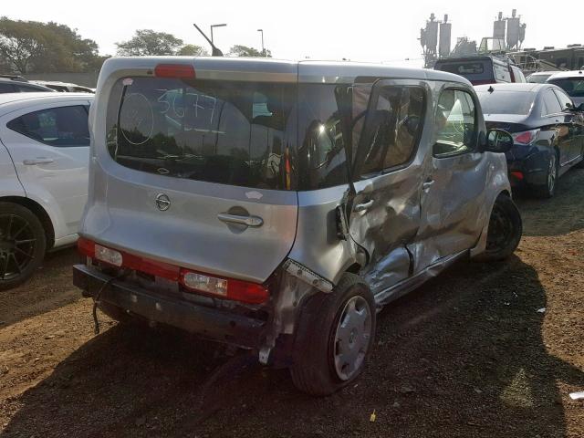 JN8AZ2KR8AT163677 - 2010 NISSAN CUBE BASE SILVER photo 4