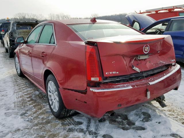 1G6DM5EV5A0130898 - 2010 CADILLAC CTS PERFOR BURGUNDY photo 3