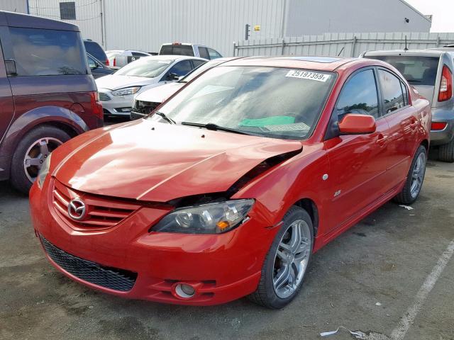 JM1BK323341174723 - 2004 MAZDA 3 S RED photo 2