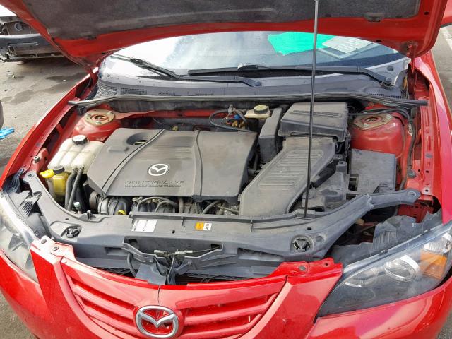 JM1BK323341174723 - 2004 MAZDA 3 S RED photo 7