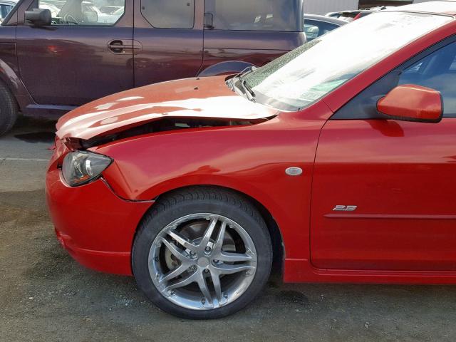 JM1BK323341174723 - 2004 MAZDA 3 S RED photo 9