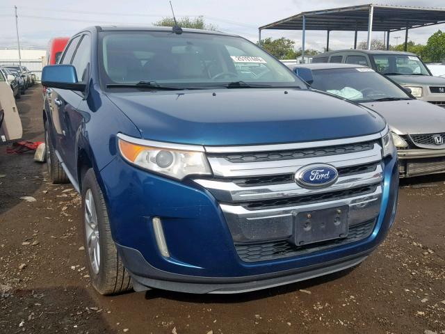 2FMDK3JC8BBA43228 - 2011 FORD EDGE SEL BLUE photo 1