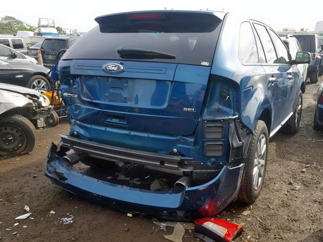 2FMDK3JC8BBA43228 - 2011 FORD EDGE SEL BLUE photo 4