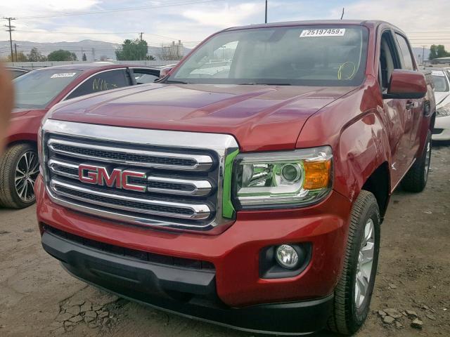 1GTG5CEN1J1133013 - 2018 GMC CANYON SLE RED photo 2