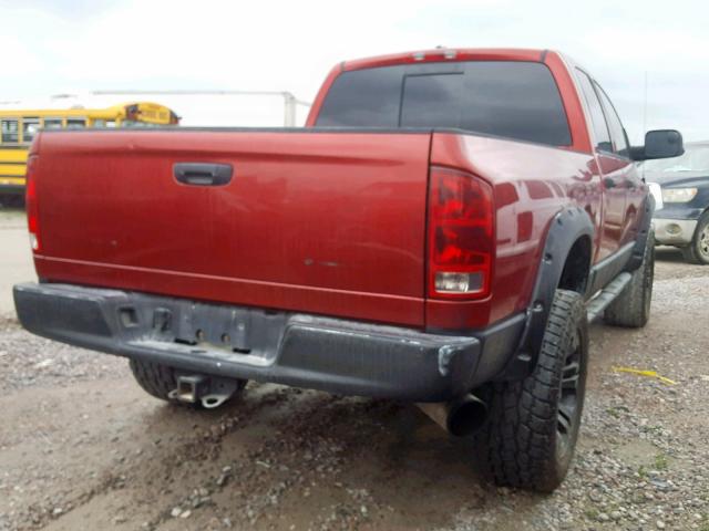 1D3KS28C26J188723 - 2006 DODGE RAM 2500 S RED photo 4