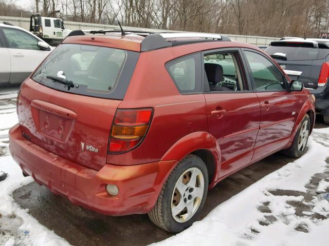 5Y2SL62884Z430088 - 2004 PONTIAC VIBE RED photo 4