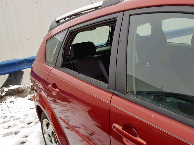 5Y2SL62884Z430088 - 2004 PONTIAC VIBE RED photo 9