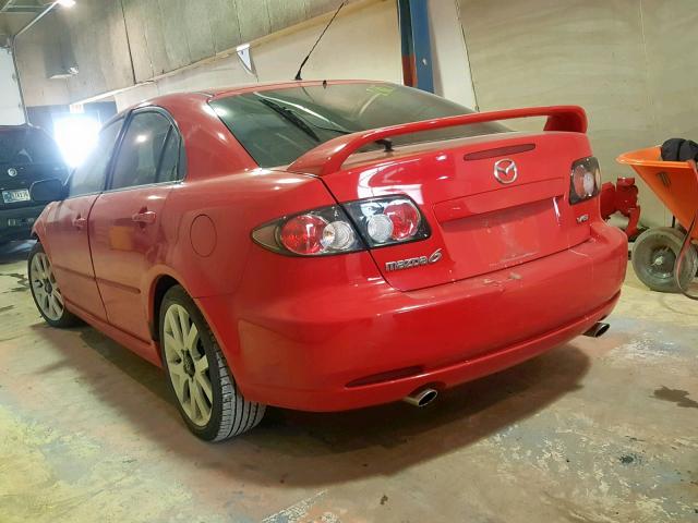 1YVHP84D265M09312 - 2006 MAZDA 6 S RED photo 3