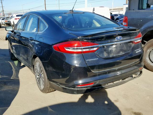 3FA6P0RUXJR134145 - 2018 FORD FUSION TIT BLACK photo 3