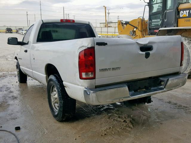 3D7KR26D76G104192 - 2006 DODGE RAM 2500 S WHITE photo 3