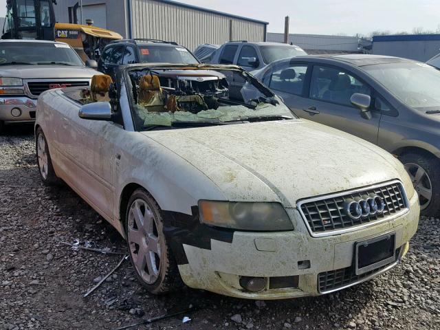 WUARL48H85K900742 - 2005 AUDI S4 QUATTRO WHITE photo 1