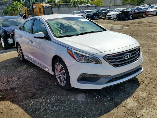 5NPE34AF0GH414464 - 2016 HYUNDAI SONATA SPO WHITE photo 1