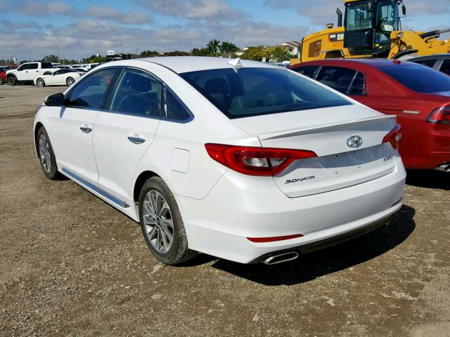 5NPE34AF0GH414464 - 2016 HYUNDAI SONATA SPO WHITE photo 3