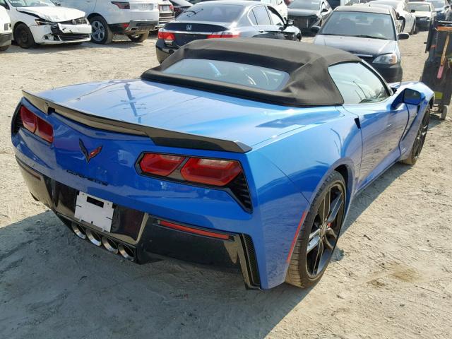 1G1YM3D70E5131450 - 2014 CHEVROLET CORVETTE S BLUE photo 4